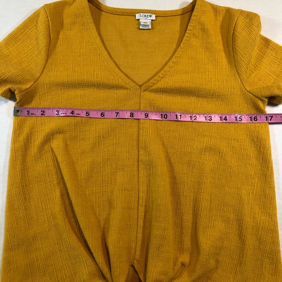 J. Crew Mustard Yellow V-neck T-Shirt Sz XXS - Picture 8 of 9